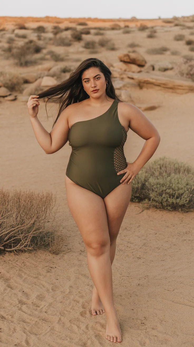 plus size swimsuit Summer 2026 Asymmetry That Actually Changes Everything