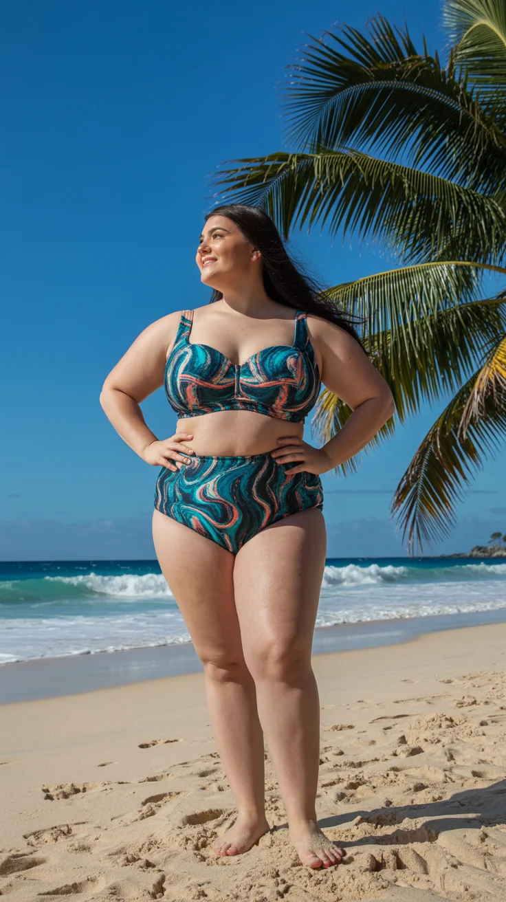 plus size swimsuit Summer 2026 High-Waisted Sets with a Modern Edge