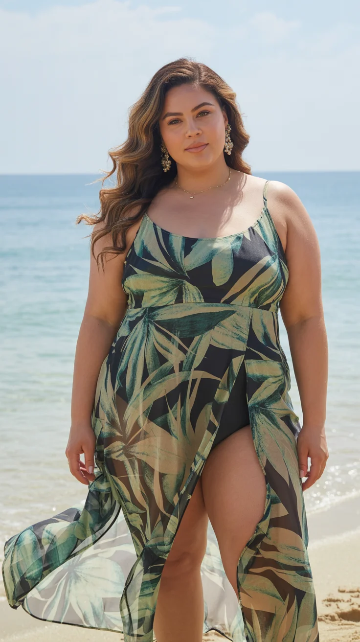 plus size swimsuit Summer 2026 Tropical Layers That Move With You