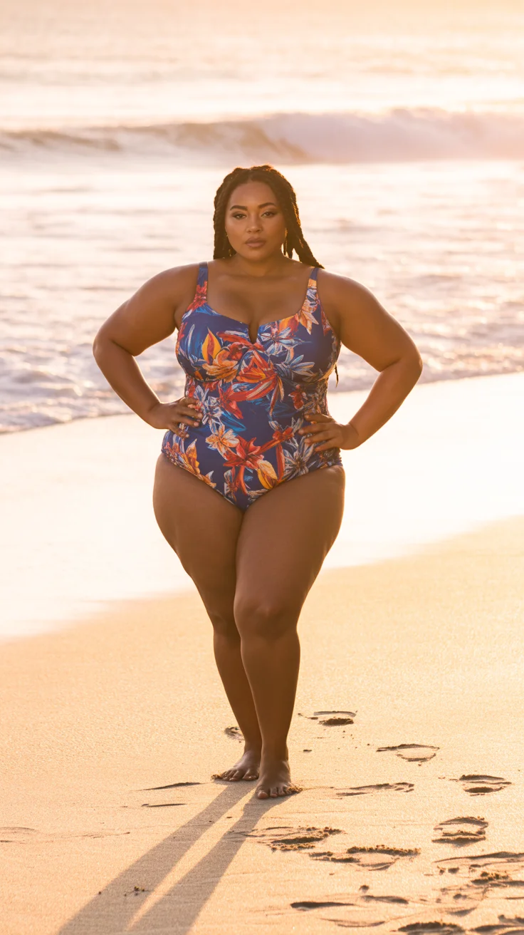 plus size swimsuit Summer 2026 Tropical Confidence in Motion