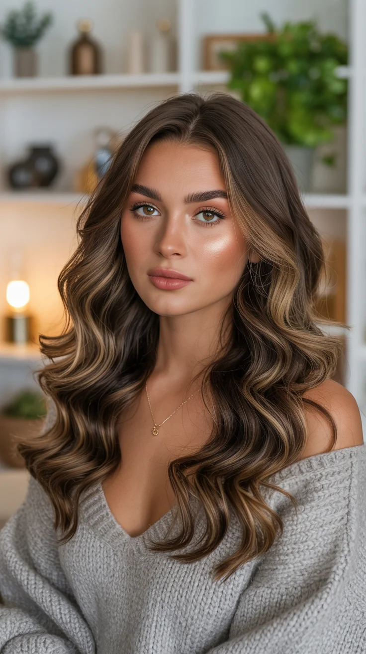 spring to summer season hair color ideas 2026 Soft Chestnut Balayage