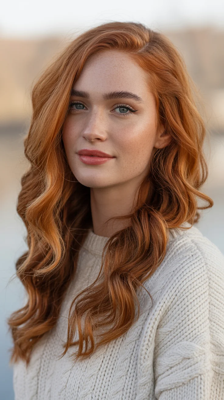 spring to summer season hair color ideas 2026 Warm Copper Waves