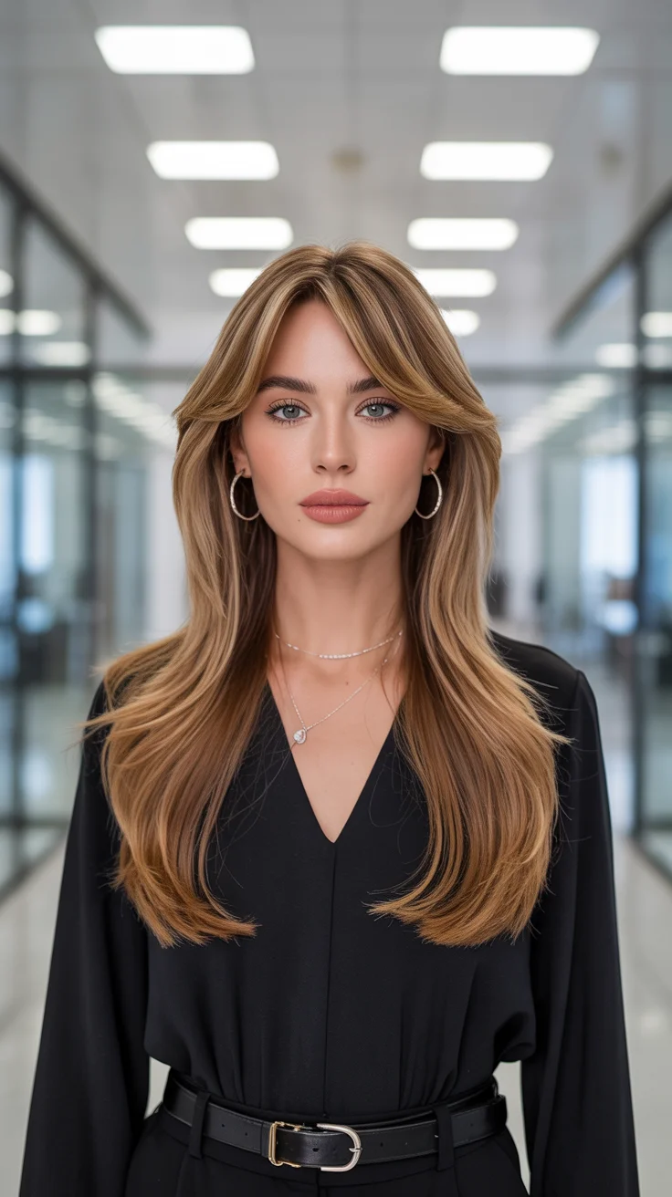 spring to summer season haircuts ideas 2026 Face-Framing Curtain Layers for Modern Elegance