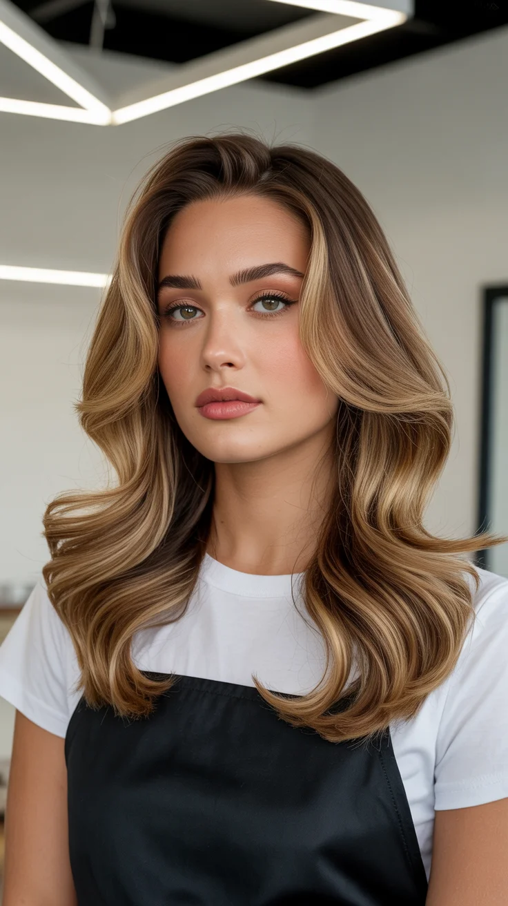 spring to summer season haircuts ideas 2026 Golden Blowout Layers for Effortless Volume