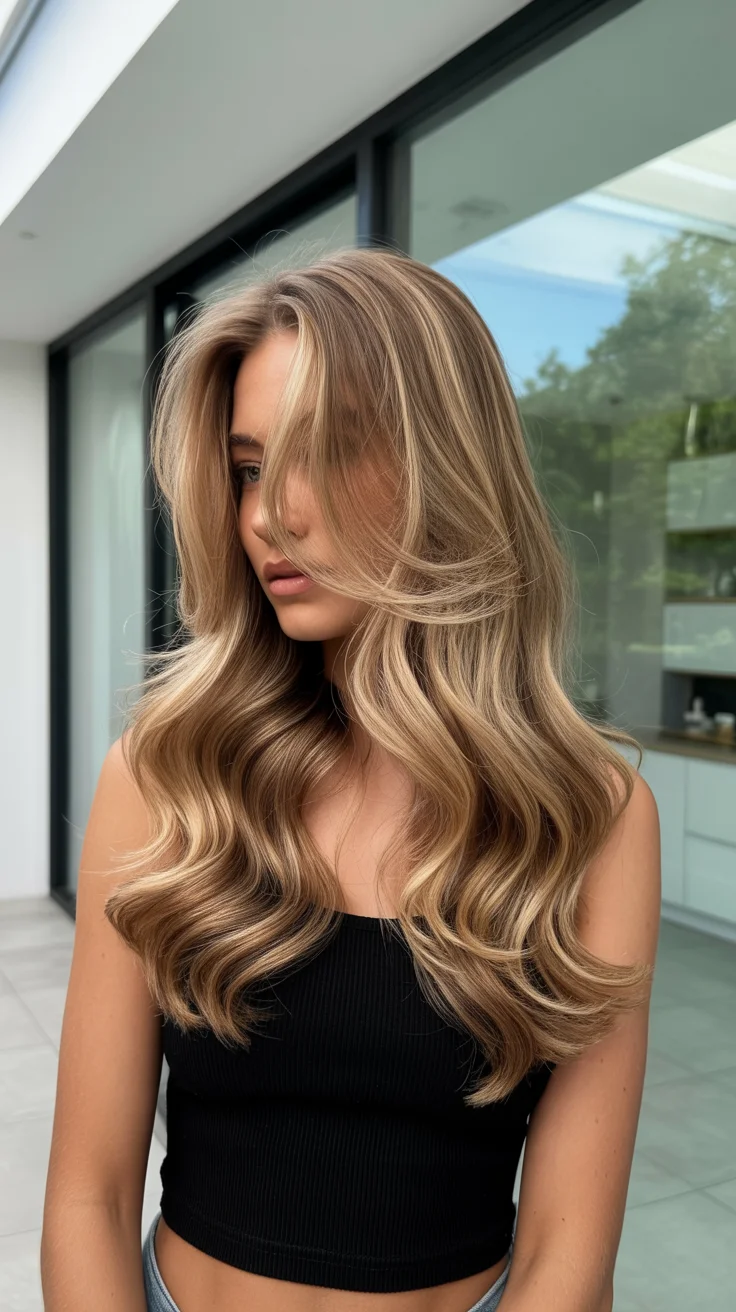 spring to summer season haircuts ideas 2026 Beachy Champagne Blonde Waves