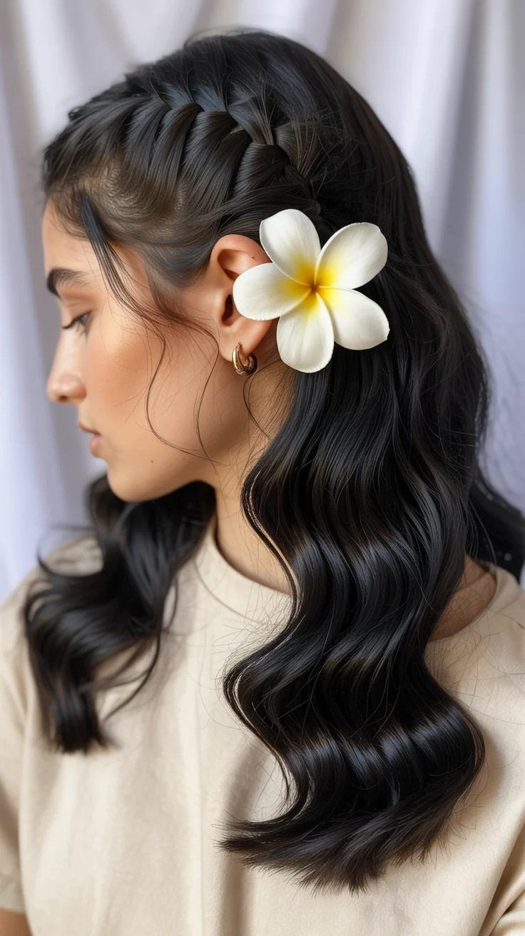 spring to summer season hairstyles ideas 2026 soft side braid waves