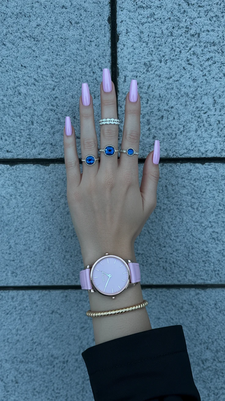 spring to summer season nails color ideas 2026 Glossy Lavender Minimalism for Everyday Elegance