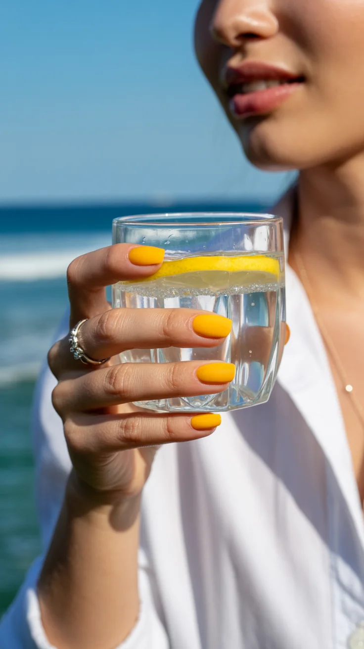 spring to summer season nails color ideas 2026 Sunny Yellow Nails That Capture the Feeling of a Beach Day