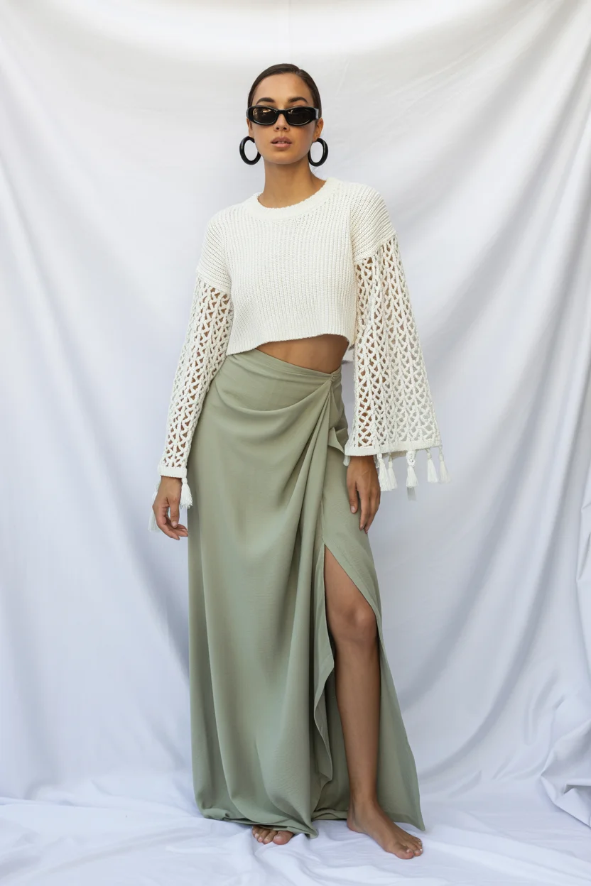 summer capsule wardrobe for women 2026 Textured Layers and Fluid Skirts for Statement Days