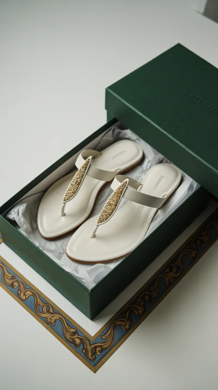 summer flip flops for women 2026 Refined Shine - Subtle Glamour in Everyday Flip-Flops