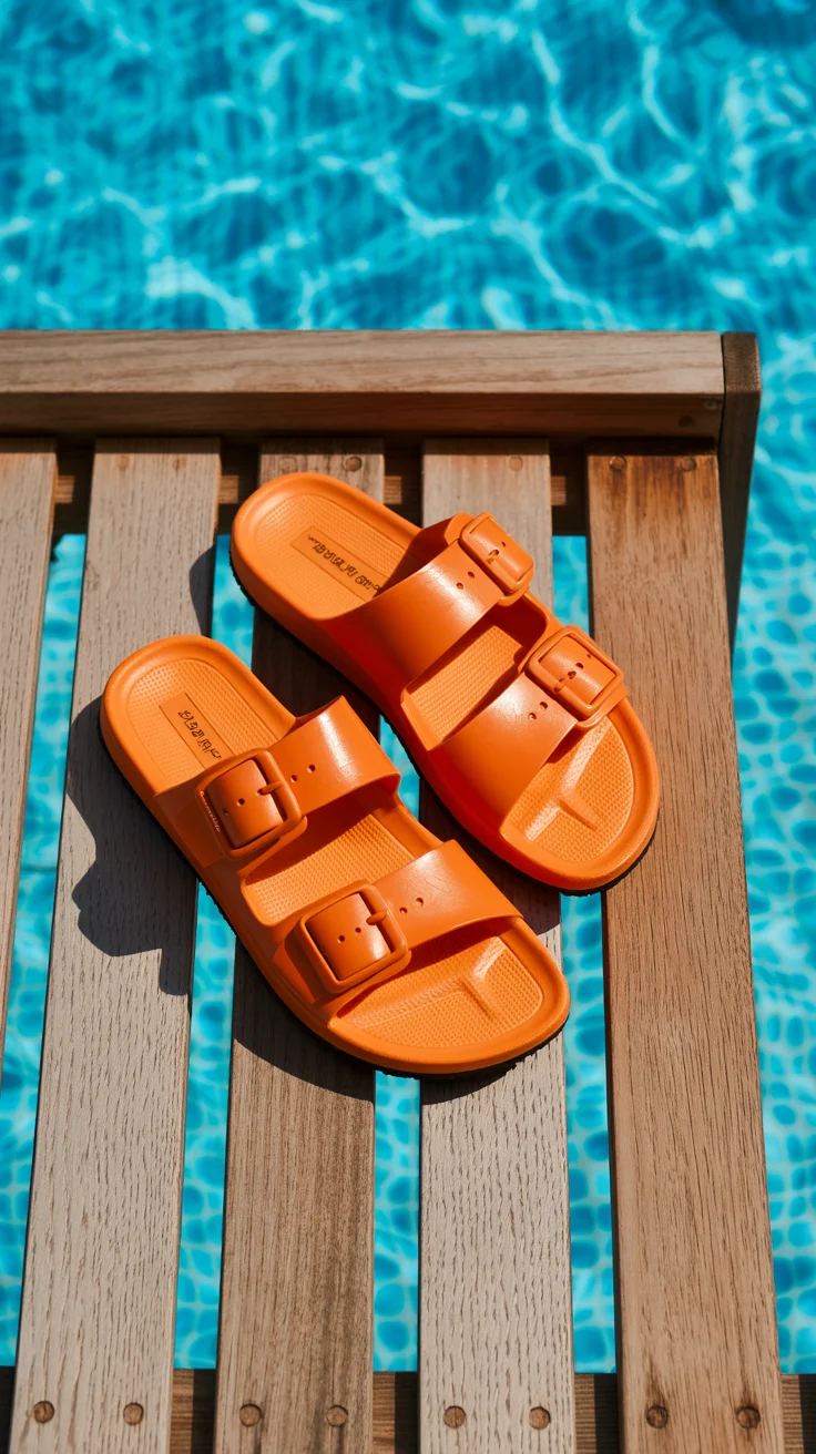summer flip flops for women 2026 Bold Orange Energy - Sporty Flip-Flops That Wake Up Your Look