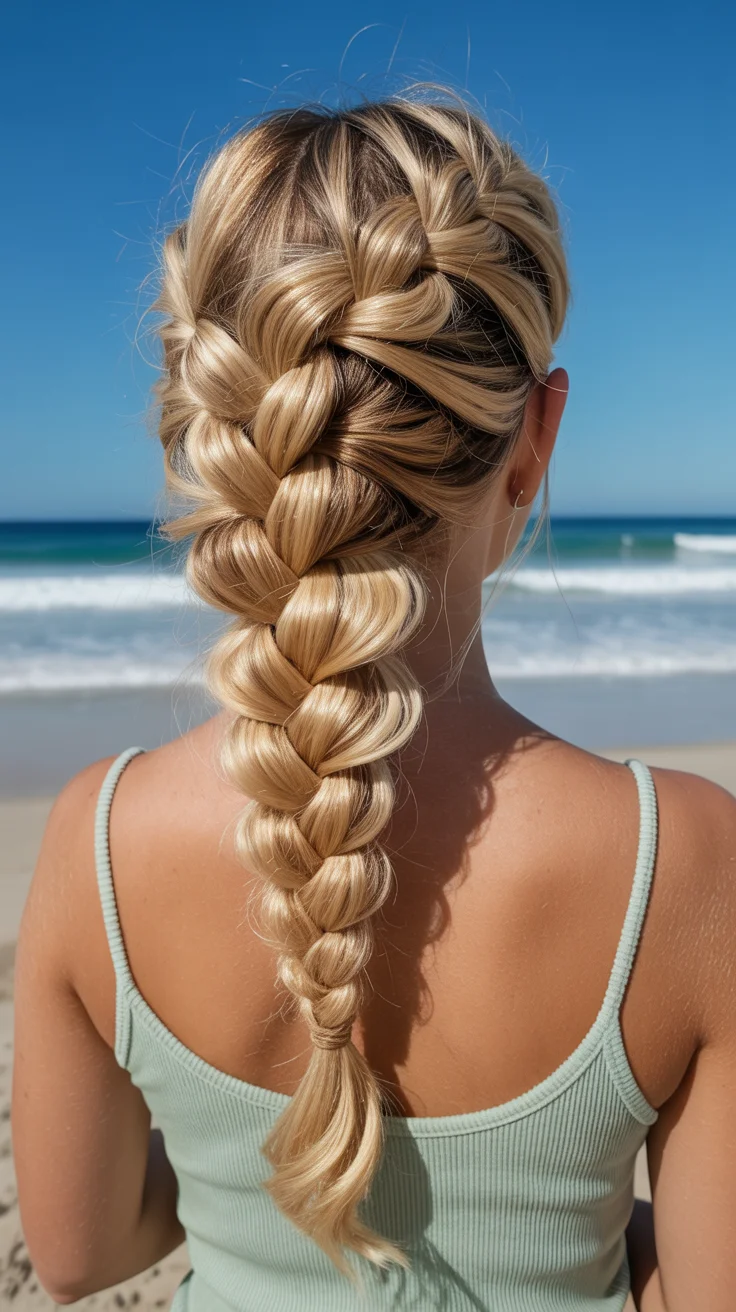 summer hairstyles for swimming 2026 Soft Sculpted French Braid That Survives Saltwater