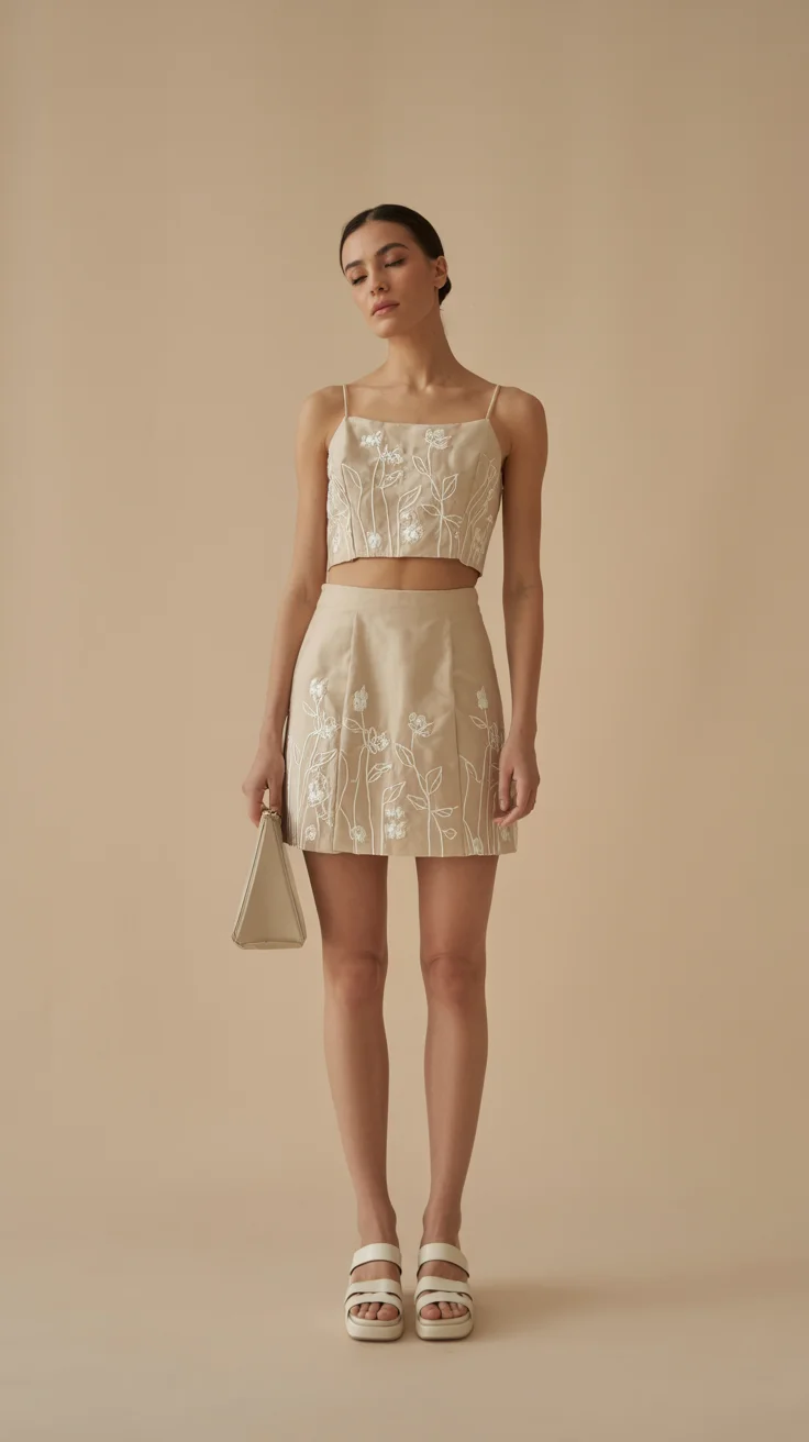 summer outfits with sandals for women 2026 Soft Neutrals and Minimal Sandals for Quiet Luxury Days