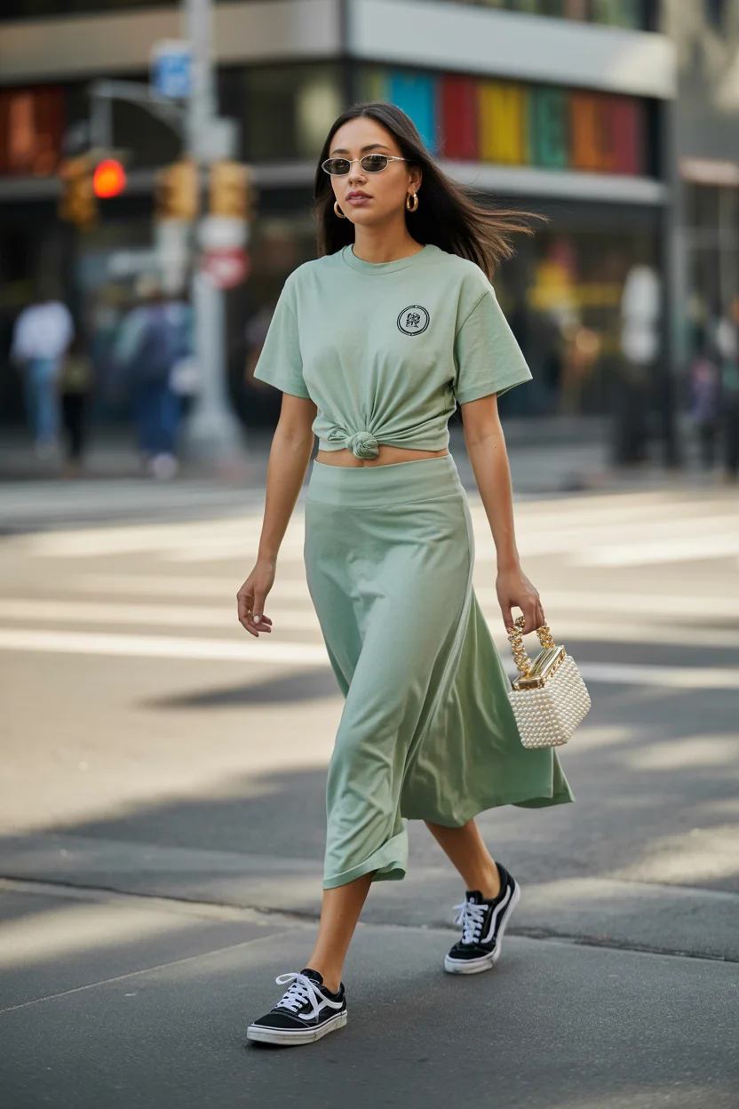 summer outfits with sneakers for women 2026 Monochrome Sets That Feel Polished Without Effort
