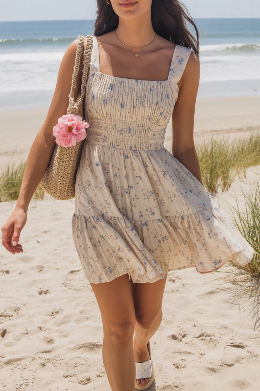 teen girls summer outfits 2026 Soft floral beach dresses that capture summer at its best