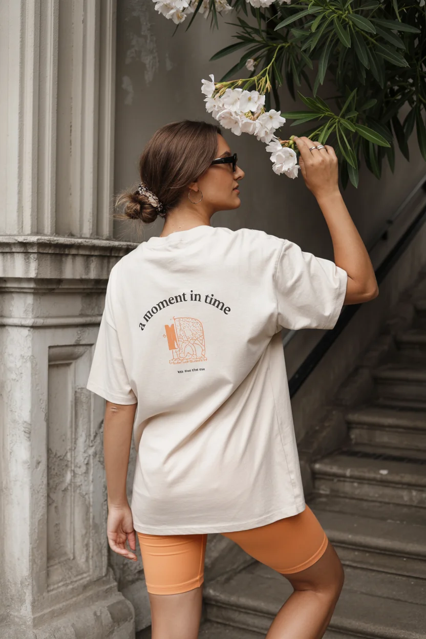 biker shorts outfits summer 2026 Soft Graphic Ease with Warm Summer Tones