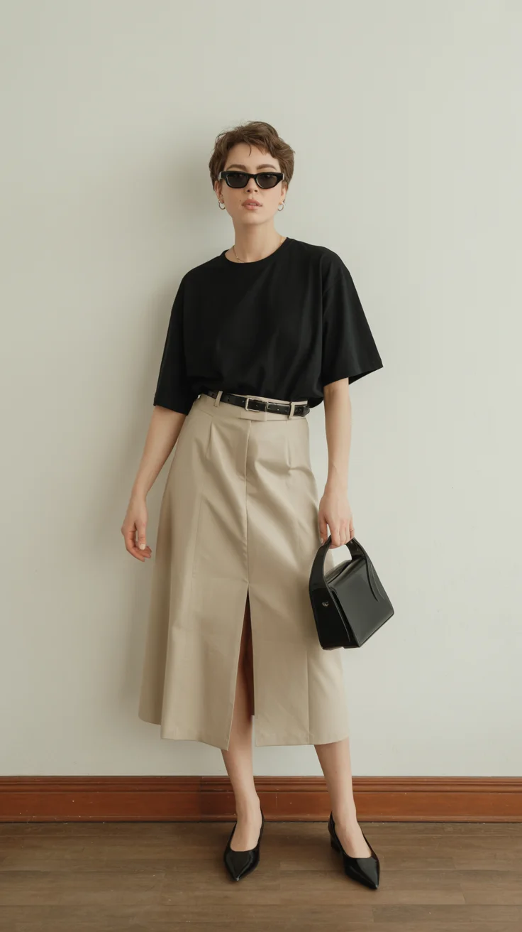 chic summer work outfits 2026 Modern Minimalism with a Graphic Touch