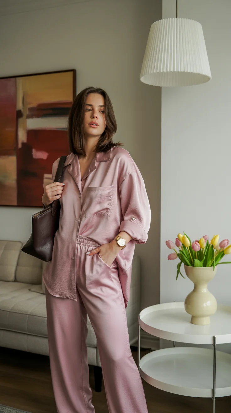 chic summer work outfits 2026 Satin Ease That Transitions Beyond the Office