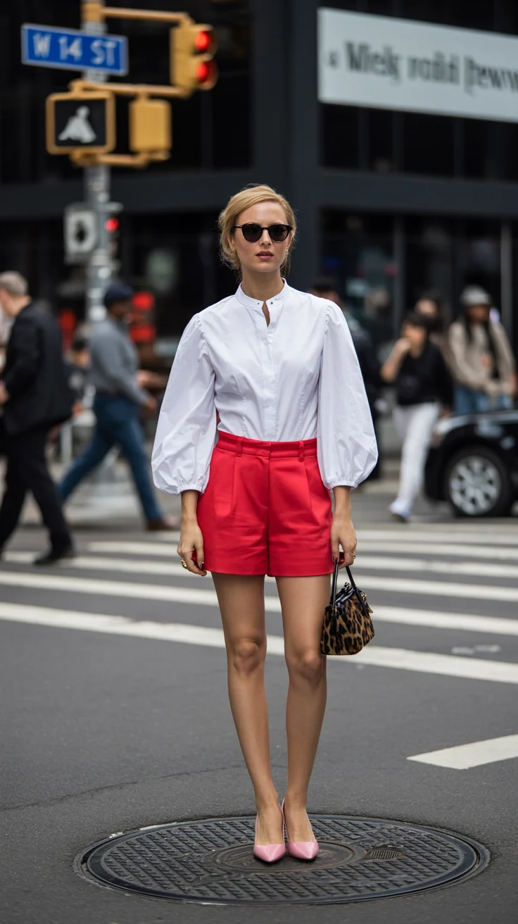 chic summer work outfits 2026 Playful Tailoring with a Bold Summer Twist