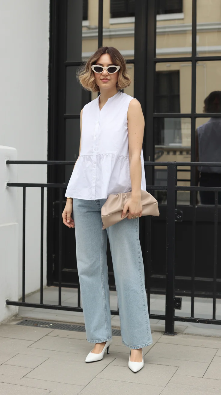 chic summer work outfits 2026 Relaxed Minimalism with a Feminine Twist