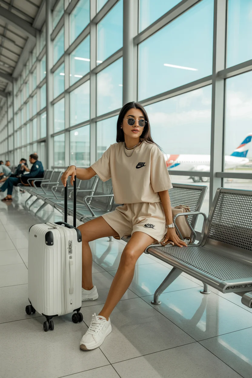 comfy airport outfits summer 2026 Sporty Minimalism That Works Every Time