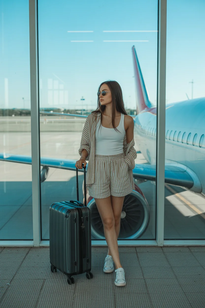 comfy airport outfits summer 2026 Lightweight Stripes That Feel Like a Breeze