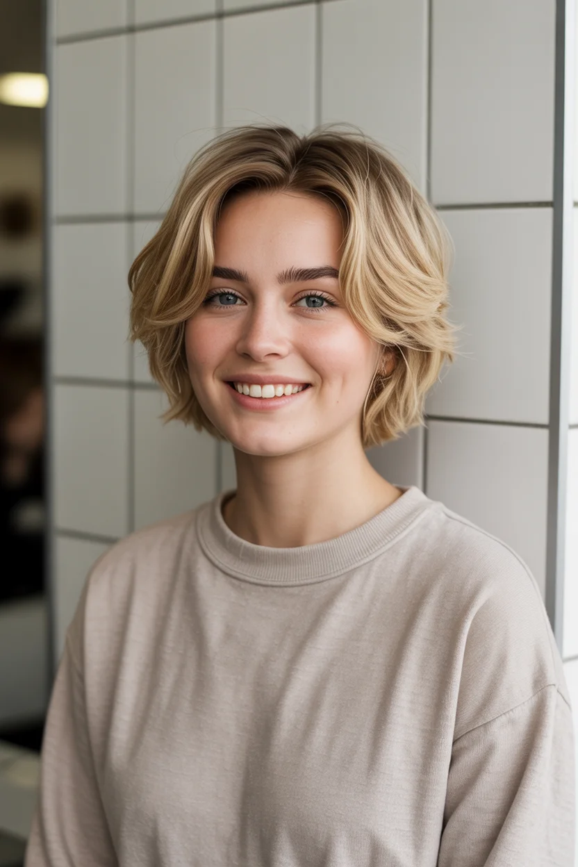 cute summer bixie haircut 2026 Soft Layered Bixie with Airy Volume