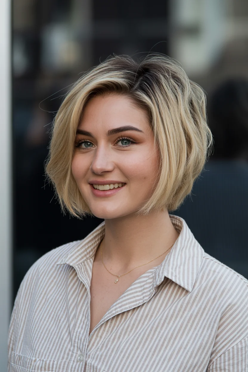 cute summer bixie haircut 2026 Classic Soft Bob-Bixie Hybrid with Side Part