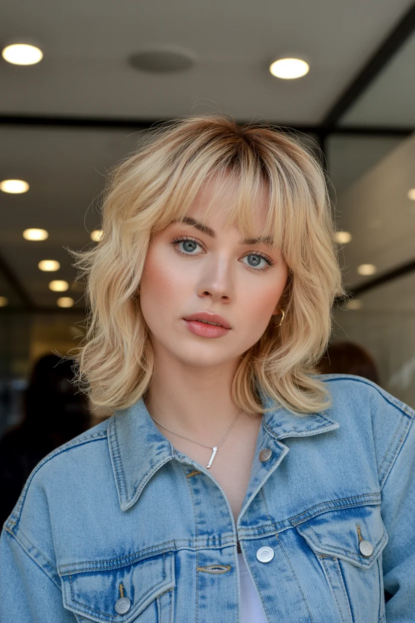 cute summer short haircuts 2026 Airy Blonde Shag with Soft Fringe Energy