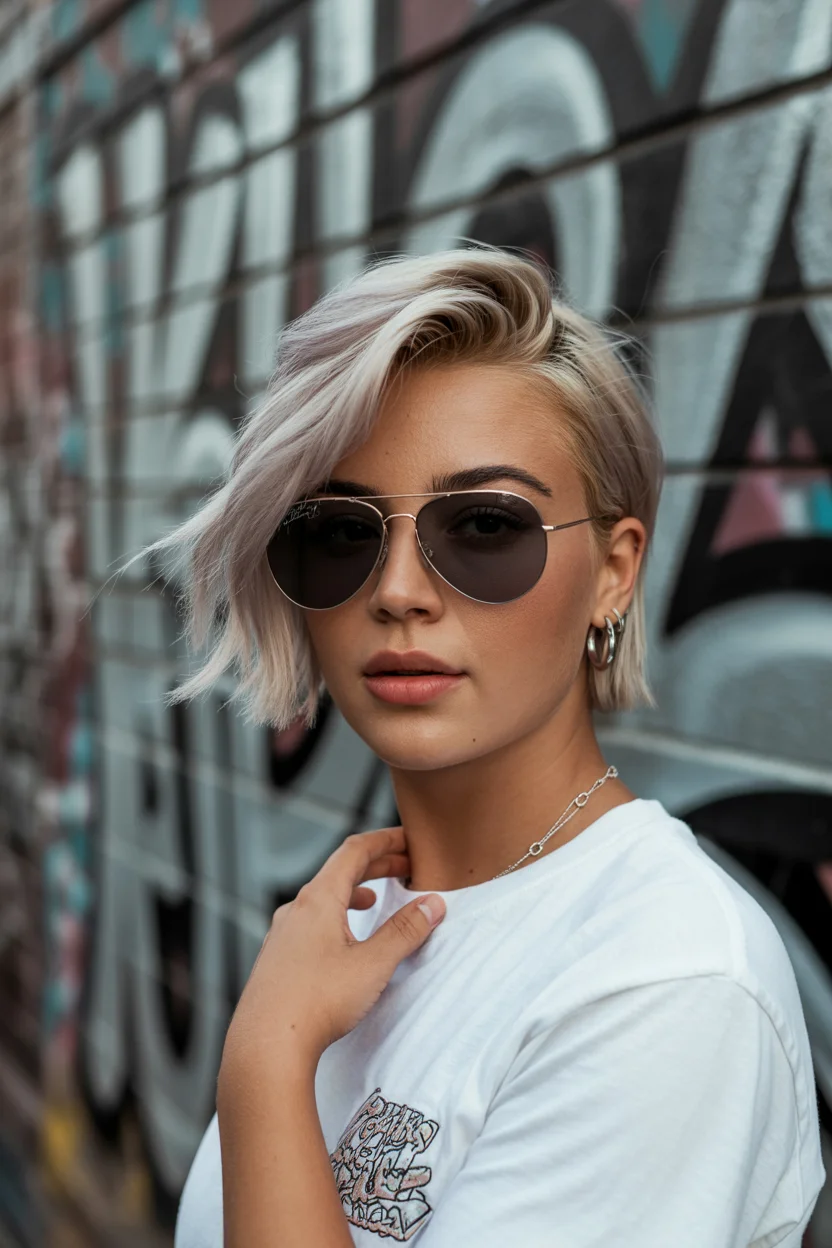 cute summer short haircuts 2026 Undercut Pixie Bob with Street Style Edge