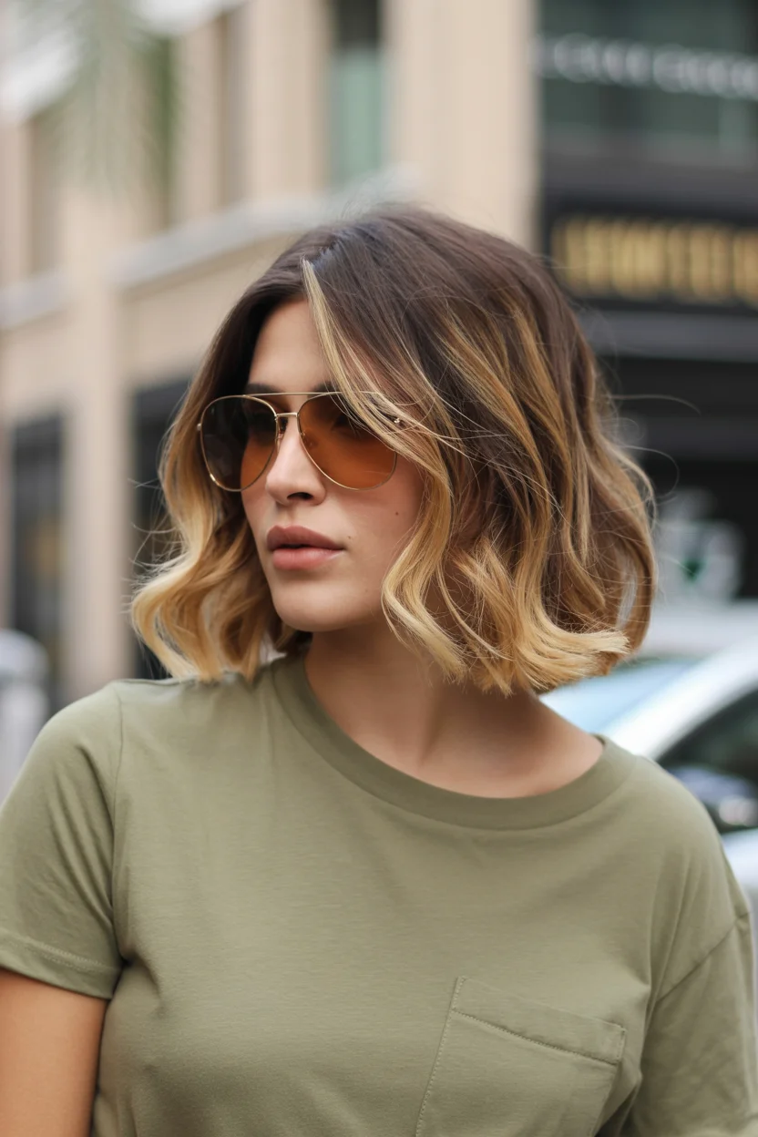 cute summer short haircuts 2026 Dimensional Balayage Bob with Urban Ease