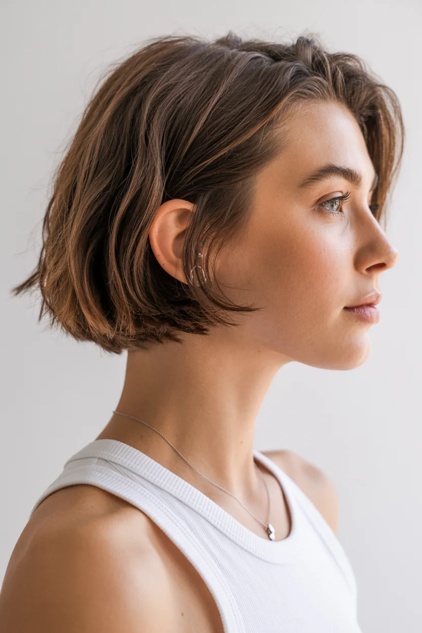 cute summer short haircuts 2026 Textured Short Bob with Effortless Volume