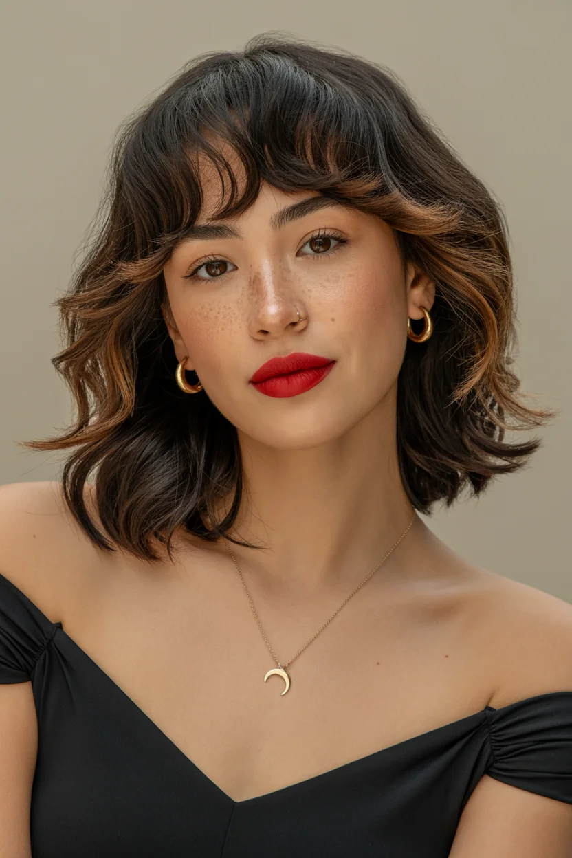edgy summer wolf cut 2026 Soft French Inspired Wolf with Micro Fringe