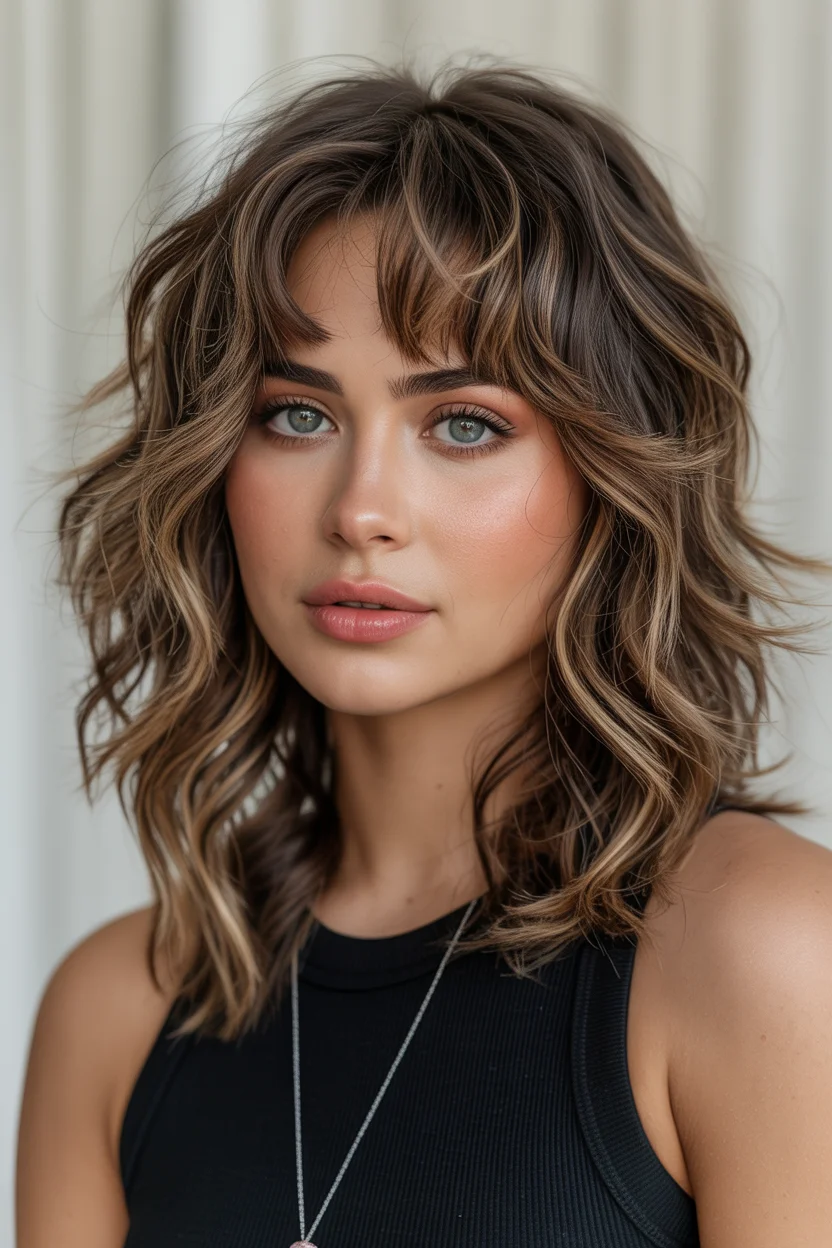 edgy summer wolf cut 2026 Soft Mocha Wolf with Luminous Highlights