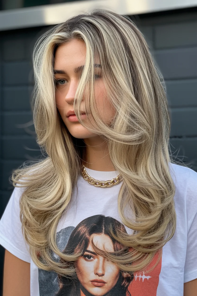 face framing summer butterfly haircut 2026 Cool Platinum Butterfly Layers with Bold Face Frame