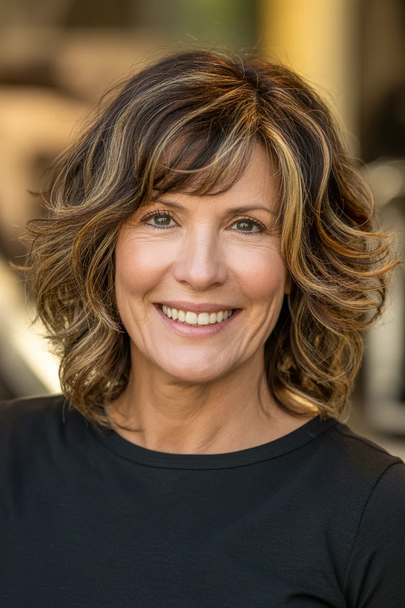 flattering summer haircuts for women over 50 2026 Textured Layered Cut With Lived In Movement