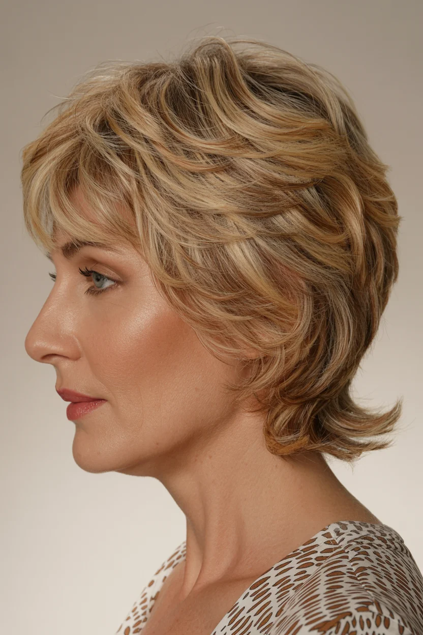 flattering summer haircuts for women over 50 2026 Short Layered Crop With Textured Finish