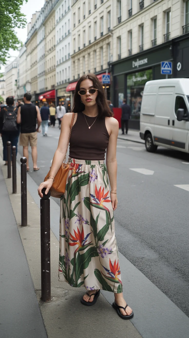 floral summer skirt outfits 2026 tropical florals with urban ease