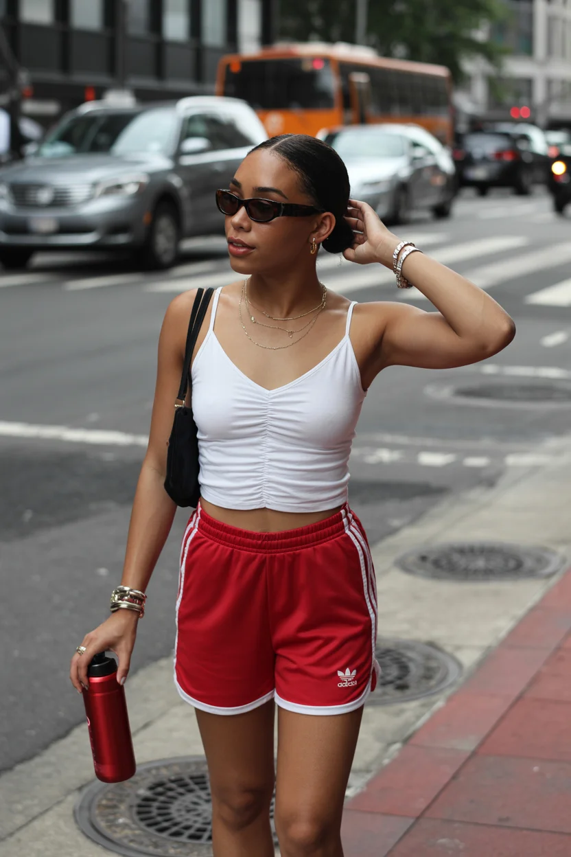 hot summer heat wave outfits 2026 Sporty Minimalism with a Pop of Energy