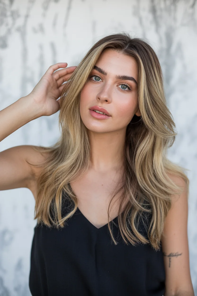 layered summer haircuts for fuller faces 2026 Long Cascading Layers with Soft Volume Lift