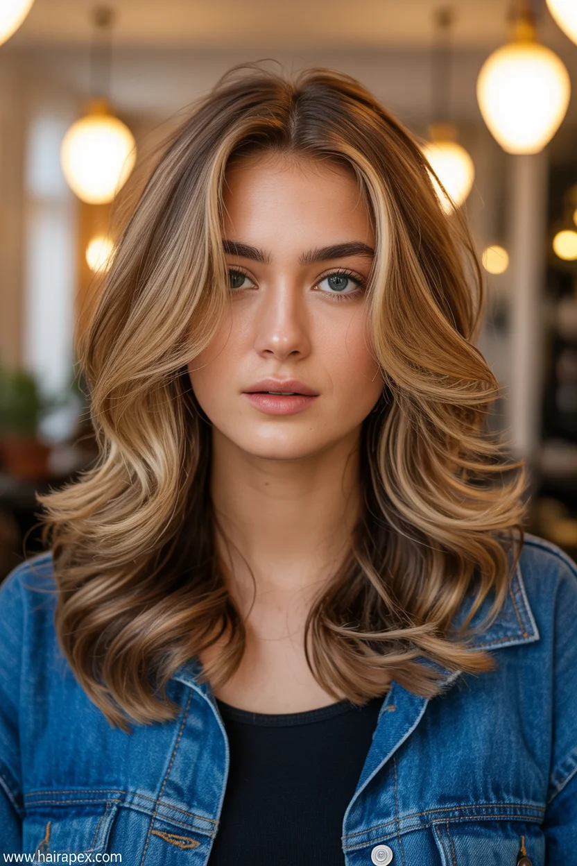 layered summer haircuts for thin fine hair 2026 Voluminous Mid-Length Layers with Face-Framing Brightness