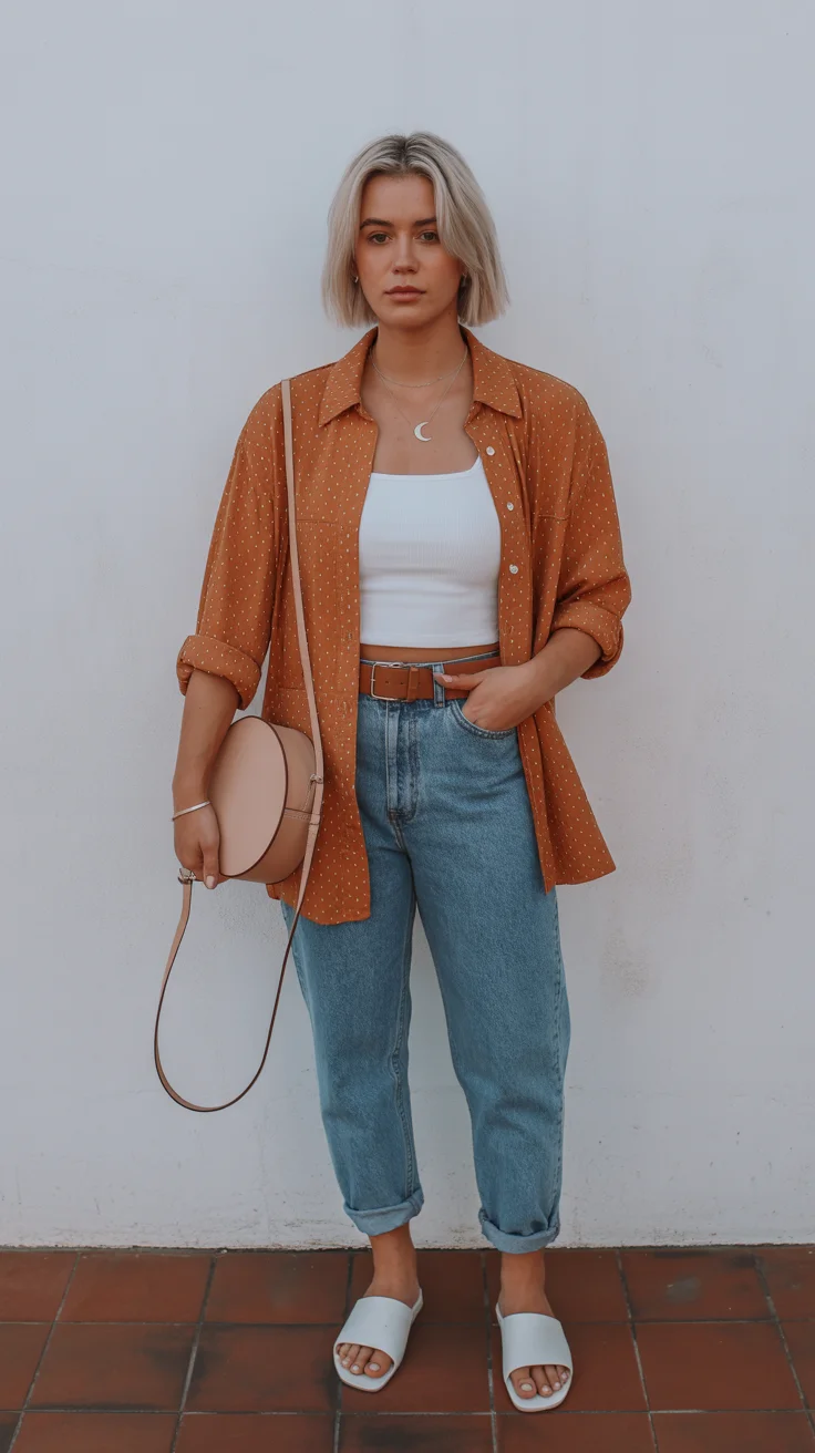 midsize outfits for women summer 2026 Relaxed Polo Energy with a Masculine Twist