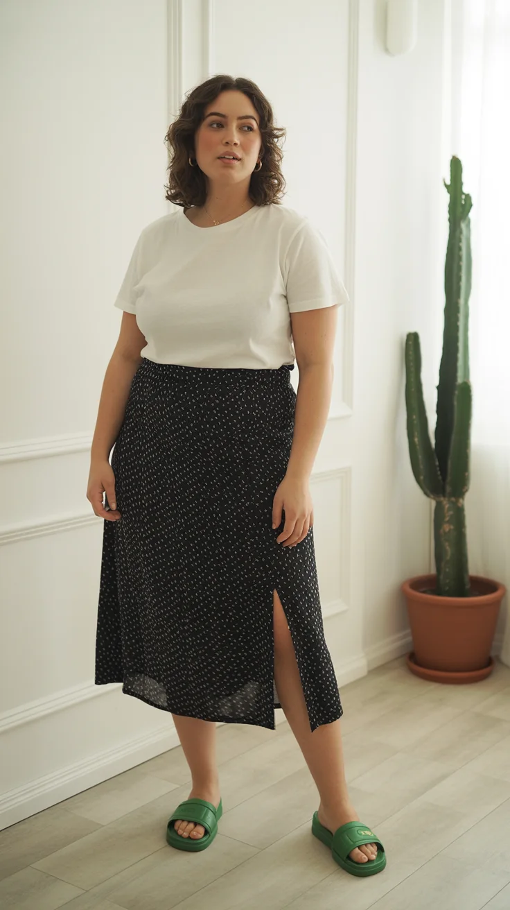 midsize outfits for women summer 2026 Soft Skirt Energy with a Hint of Ease
