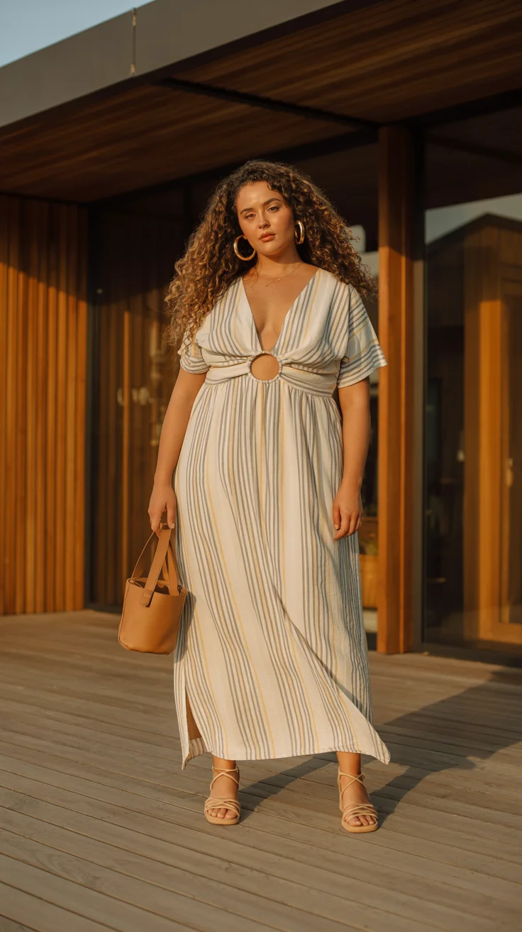 Plus Size Summer Outfits For Women 2026 Soft Lines and Sunlit Movement - The Effortless Maxi Dress