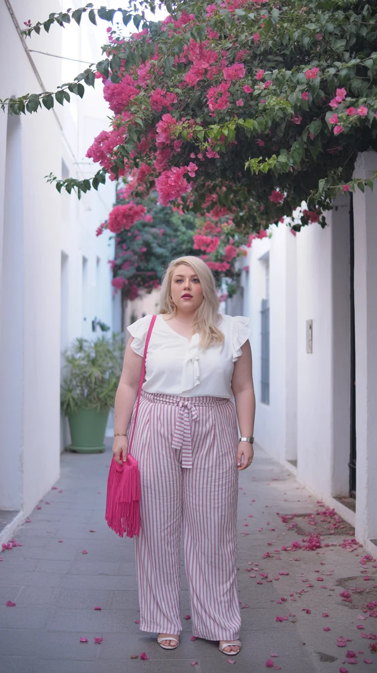 Plus Size Summer Outfits For Women 2026 Playful Stripes and Soft Feminine Details - Summer in Motion
