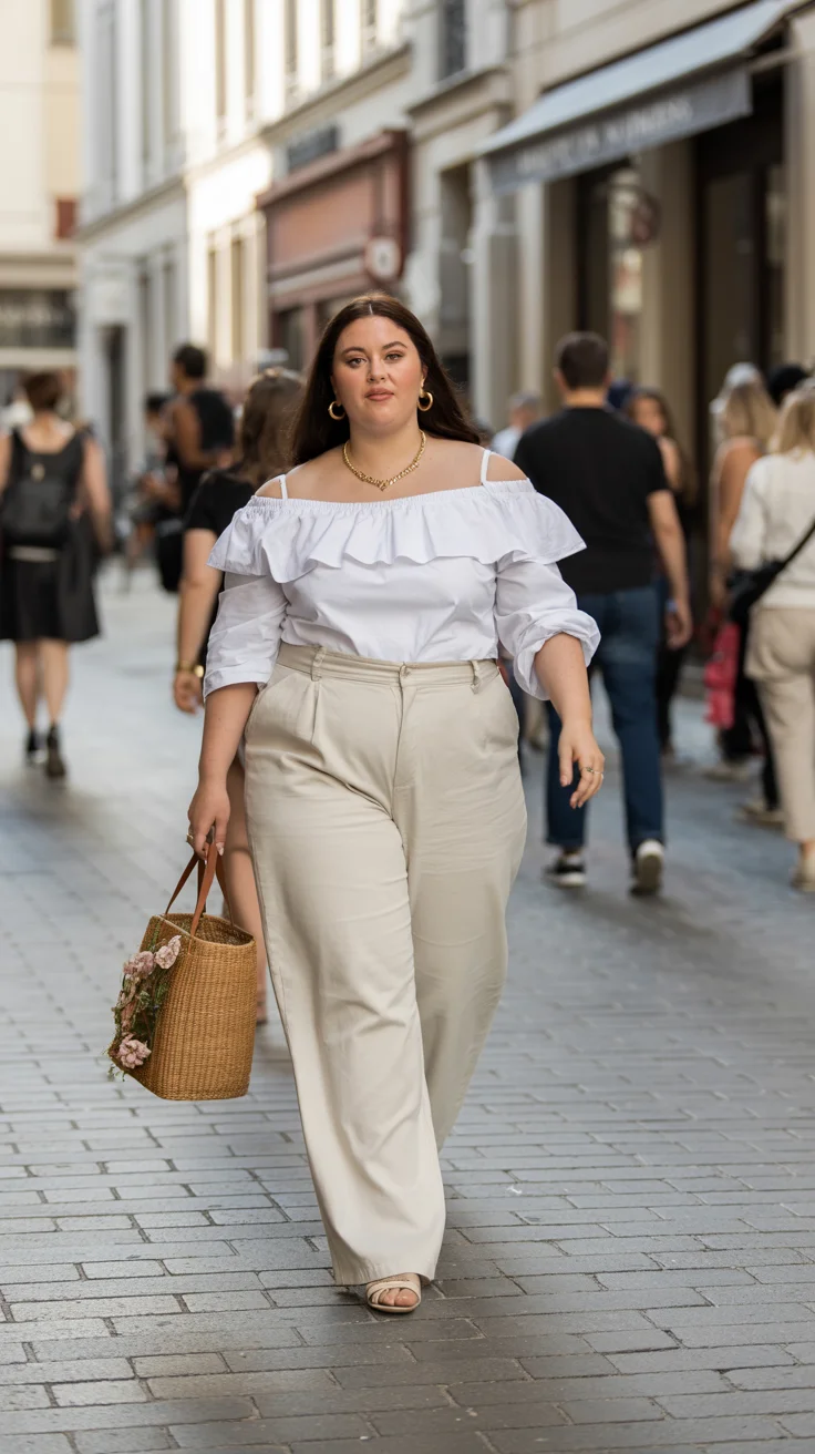 Plus Size Summer Outfits For Women 2026 Crisp Whites and Fluid Tailoring - Modern City Summer