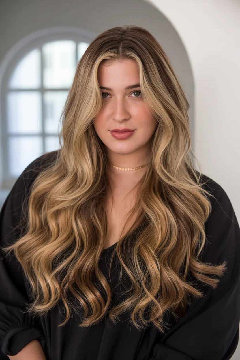slimming summer haircuts for plus size women 2026 Extra-Long Beachy Waves with Dimension