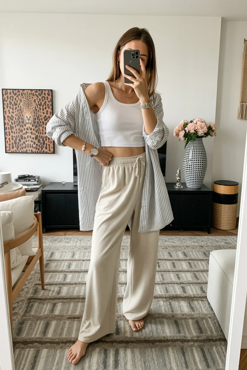 stylish mom outfits summer 2026 Relaxed Neutrals That Feel Like a Day Off