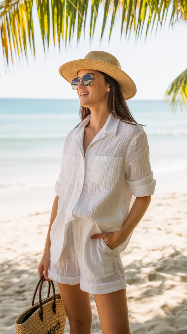 Summer Beach Outfit For Women 2026 Clean Linen Sets with Timeless Beach Simplicity