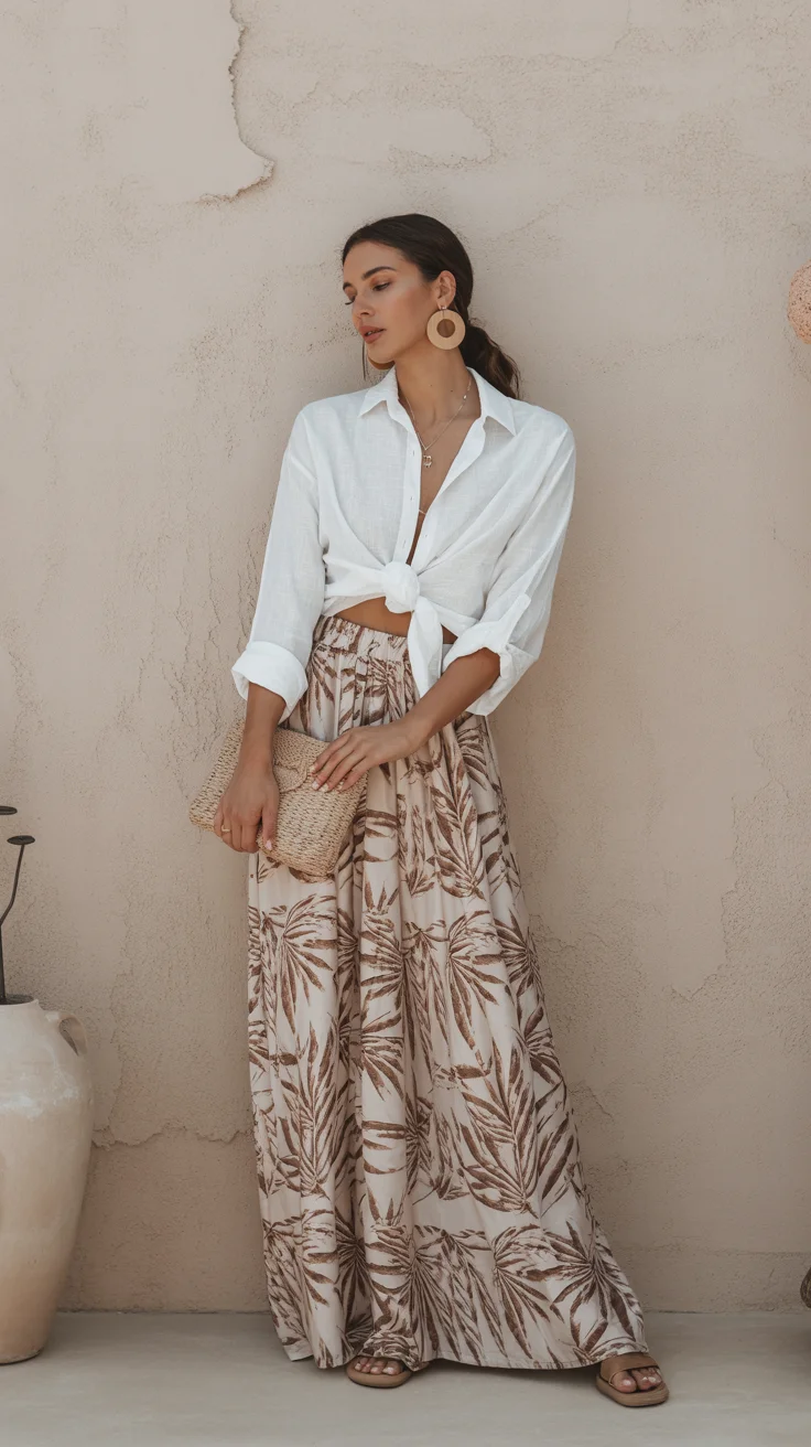 Summer Beach Outfit For Women 2026 Modern Boho Balance with Tailored Lightness